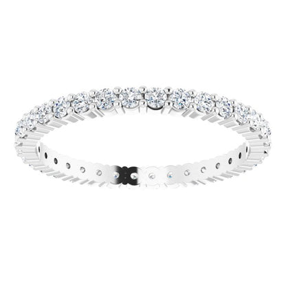 7/8 CTW Lab-Grown Diamond Eternity Band, 2.2 mm, Shared-Prong