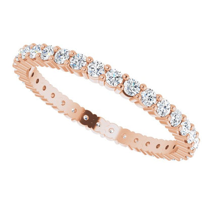 7/8 CTW Lab-Grown Diamond Eternity Band, 2.2 mm, Shared-Prong