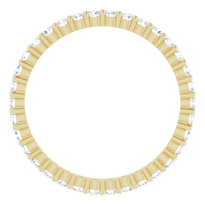 7/8 CTW Lab-Grown Diamond Eternity Band, 2.2 mm, Shared-Prong