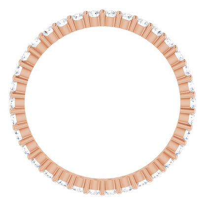 7/8 CTW Lab-Grown Diamond Eternity Band, 2.2 mm, Shared-Prong