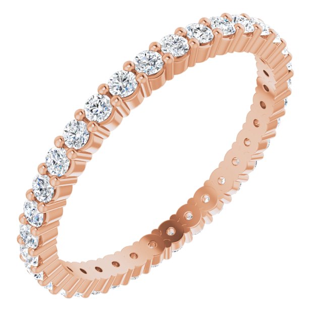 7/8 CTW Lab-Grown Diamond Eternity Band, 2.2 mm, Shared-Prong