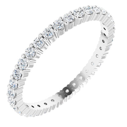 7/8 CTW Lab-Grown Diamond Eternity Band, 2.2 mm, Shared-Prong