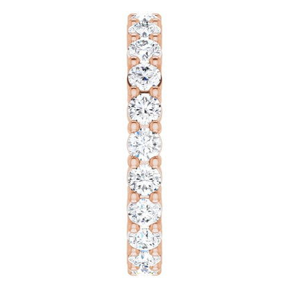 1 1/3 CTW Lab-Grown Diamond Eternity Band, 2.7 mm, Shared-Prong