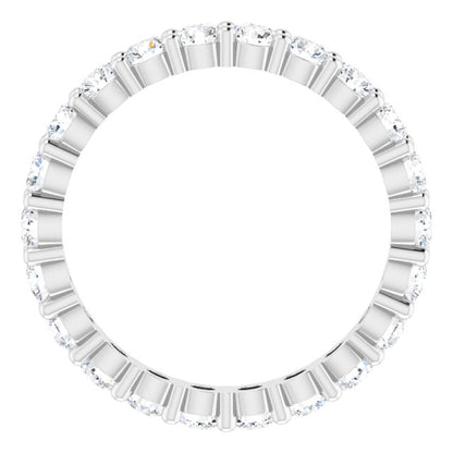 1 1/3 CTW Lab-Grown Diamond Eternity Band, 2.7 mm, Shared-Prong