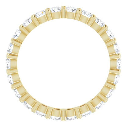 1 1/3 CTW Lab-Grown Diamond Eternity Band, 2.7 mm, Shared-Prong