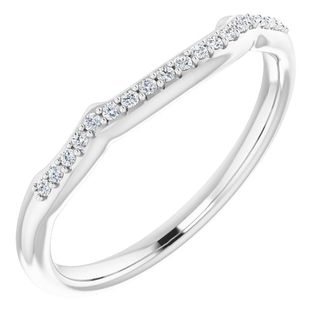 .08 CTW Natural Diamond Band, 2 mm, Accented Engagement