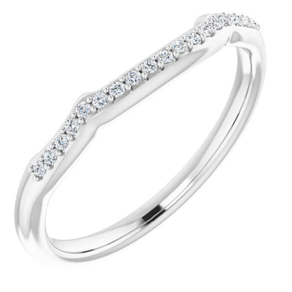 .08 CTW Natural Diamond Band, 2 mm, Accented Engagement