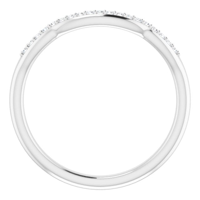 .08 CTW Natural Diamond Band, 2 mm, Accented Engagement