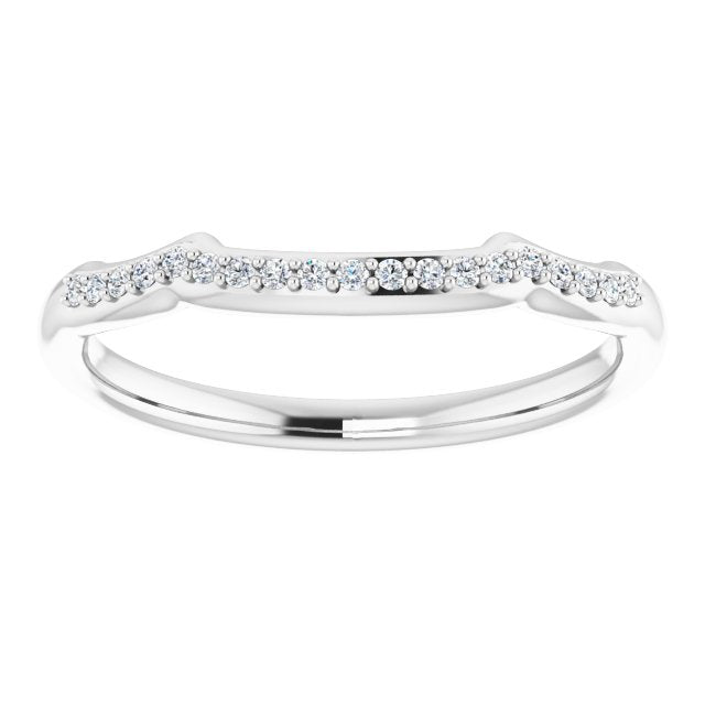 .08 CTW Natural Diamond Band, 2 mm, Accented Engagement