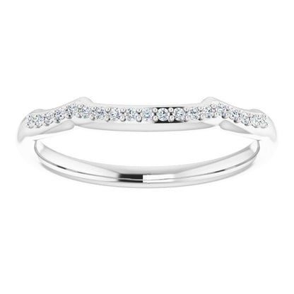 .08 CTW Natural Diamond Band, 2 mm, Accented Engagement