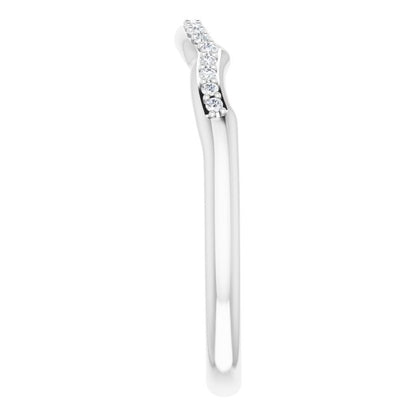 .08 CTW Natural Diamond Band, 2 mm, Accented Engagement