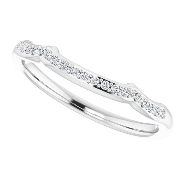 .08 CTW Natural Diamond Band, 2 mm, Accented Engagement
