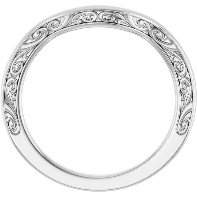 Band for 9x7 mm Emerald Ring