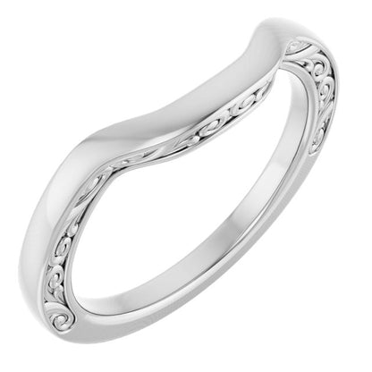Band for 9x7 mm Emerald Ring