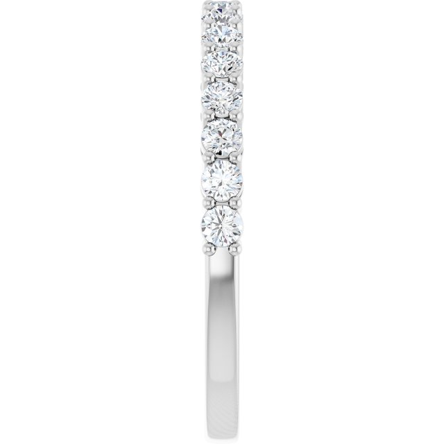 14K White Gold 1/2CTW Natural Diamond Anniversary Band