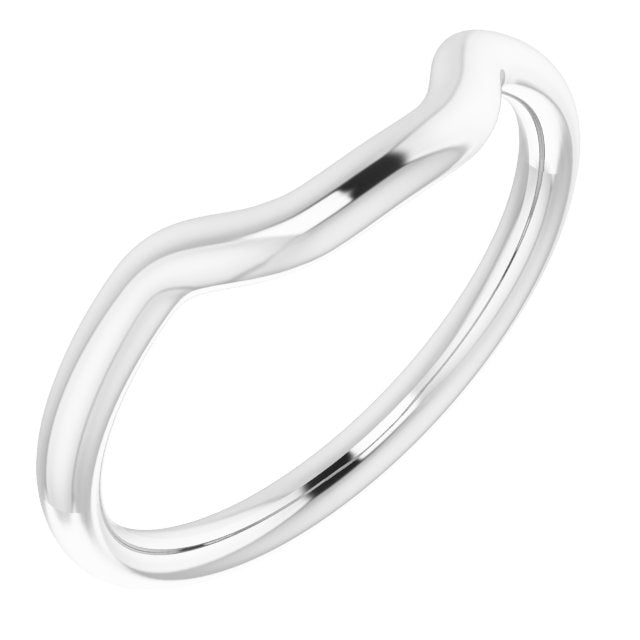 14K White Gold Band for 10x8 mm Emerald Ring