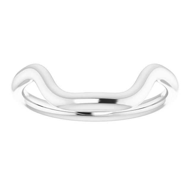 14K White Gold Band for 10x8 mm Emerald Ring