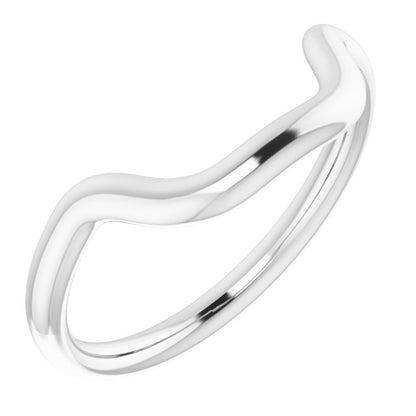 14K White Gold Band for 10x8 mm Emerald Ring