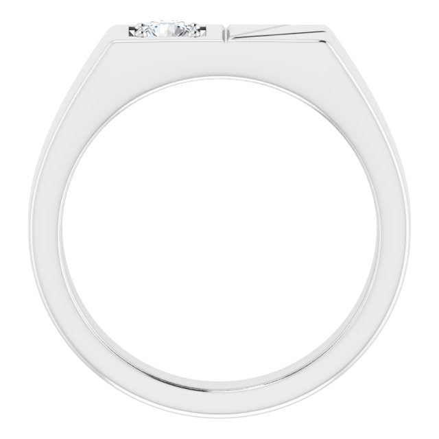 14K White Gold 1/3 CT Natural Diamond Ring