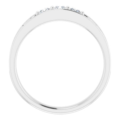 1/2 CTW Natural Diamond Three-Stone Scroll Band