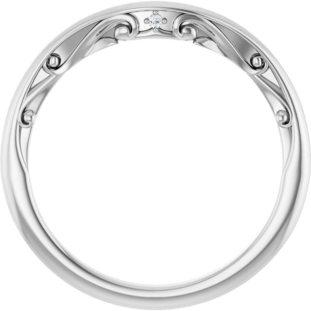 .01 CTW Natural Diamond Matching Band, 1.77 mm