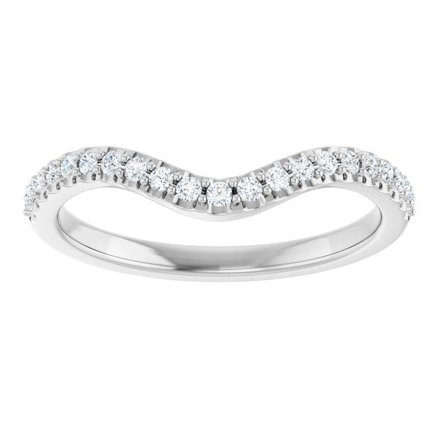 1/5 CTW Natural Diamond Band, 2 mm, Halo-Style Engagement