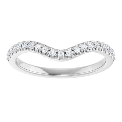 1/5 CTW Natural Diamond Band, 2 mm, Halo-Style Engagement