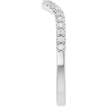1/5 CTW Natural Diamond Band, 2 mm, Halo-Style Engagement