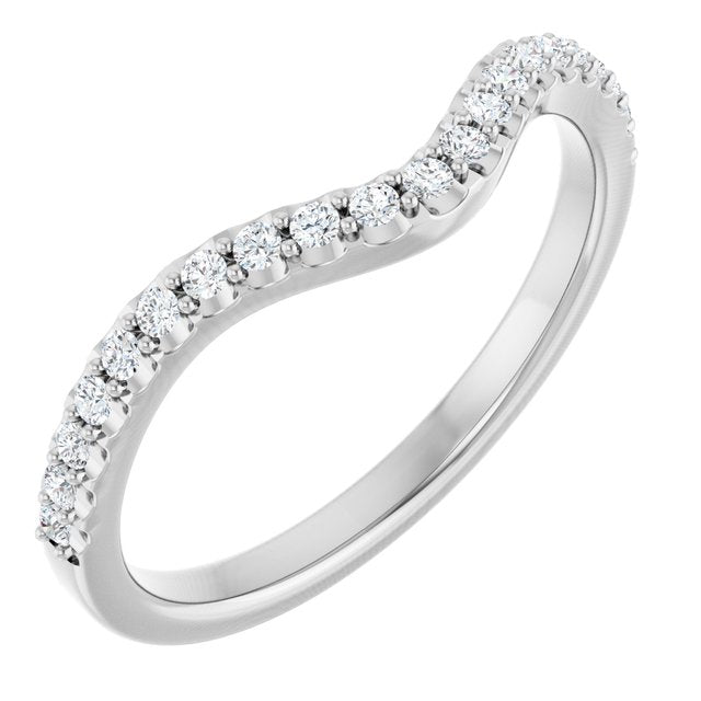 1/5 CTW Natural Diamond Band, 2 mm, Halo-Style Engagement