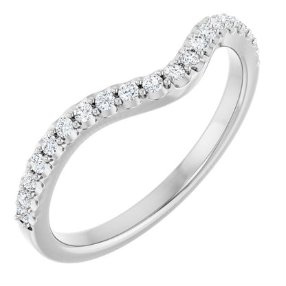 1/5 CTW Natural Diamond Band, 2 mm, Halo-Style Engagement