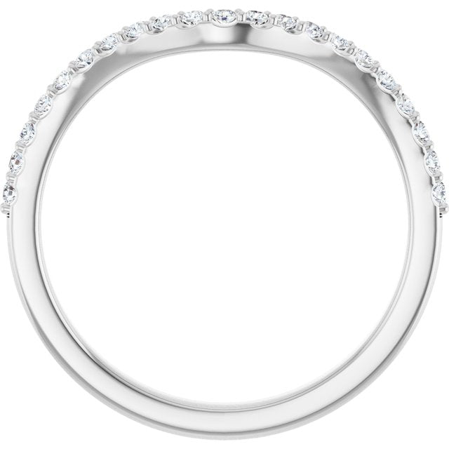1/5 CTW Natural Diamond Band, 2 mm, Halo-Style Engagement