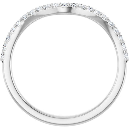 1/5 CTW Natural Diamond Band, 2 mm, Halo-Style Engagement