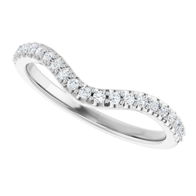 1/5 CTW Natural Diamond Band, 2 mm, Halo-Style Engagement