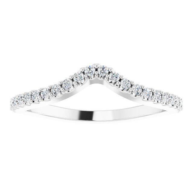 1/5 CTW Natural Diamond Band, 1.75 mm, Accented Negative Space Engagement