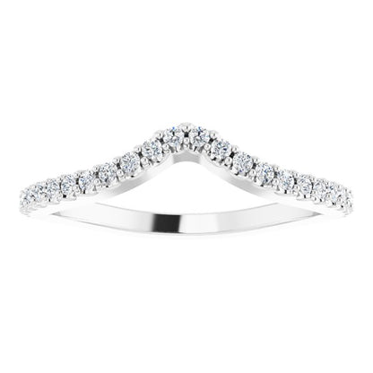 1/5 CTW Natural Diamond Band, 1.75 mm, Accented Negative Space Engagement