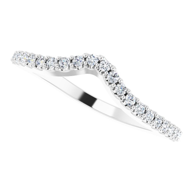 1/5 CTW Natural Diamond Band, 1.75 mm, Accented Negative Space Engagement