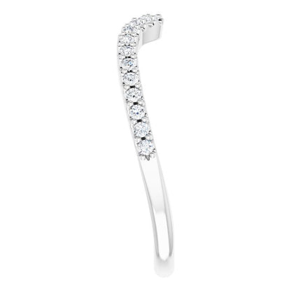 1/5 CTW Natural Diamond Band, 1.75 mm, Accented Negative Space Engagement
