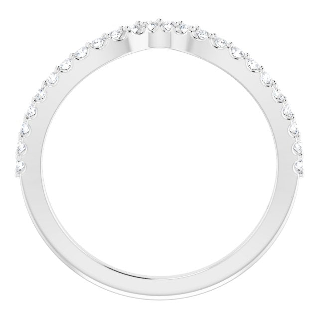1/5 CTW Natural Diamond Band, 1.75 mm, Accented Negative Space Engagement