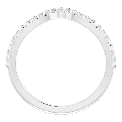 1/5 CTW Natural Diamond Band, 1.75 mm, Accented Negative Space Engagement