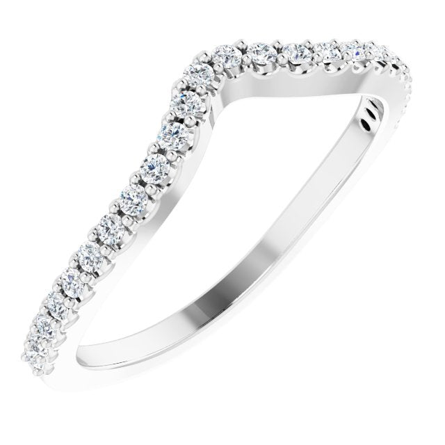 1/5 CTW Natural Diamond Band, 1.75 mm, Accented Negative Space Engagement