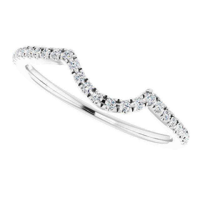 14K White Gold 1/6 CTW Natural Diamond Matching Band, 1.35 mm