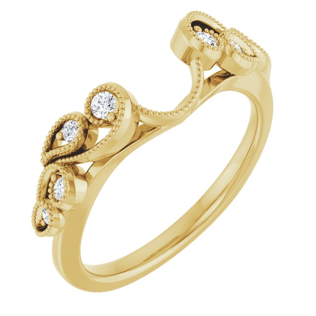 1/8 CTW Natural Diamond Wrap-Style Ring Enhancer
