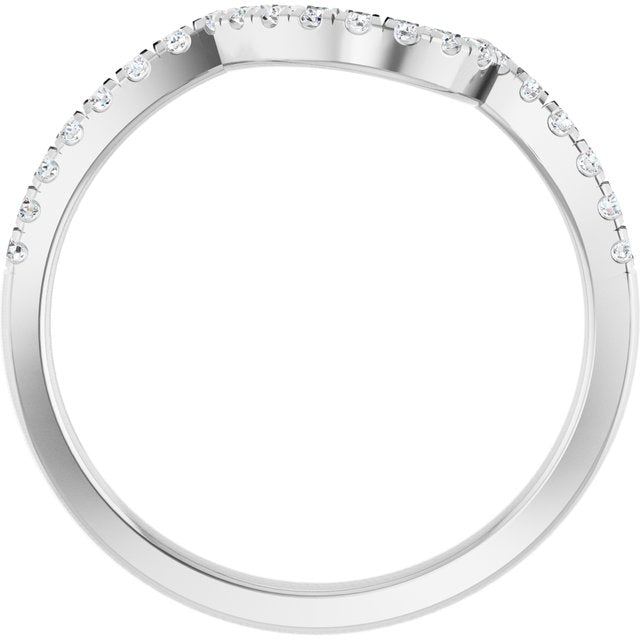14K White Gold 1/5 CTW Natural Diamond Matching Band, 3.73 mm
