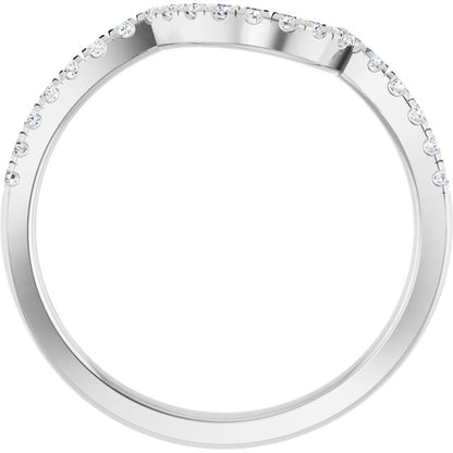 14K White Gold 1/5 CTW Natural Diamond Matching Band, 3.73 mm