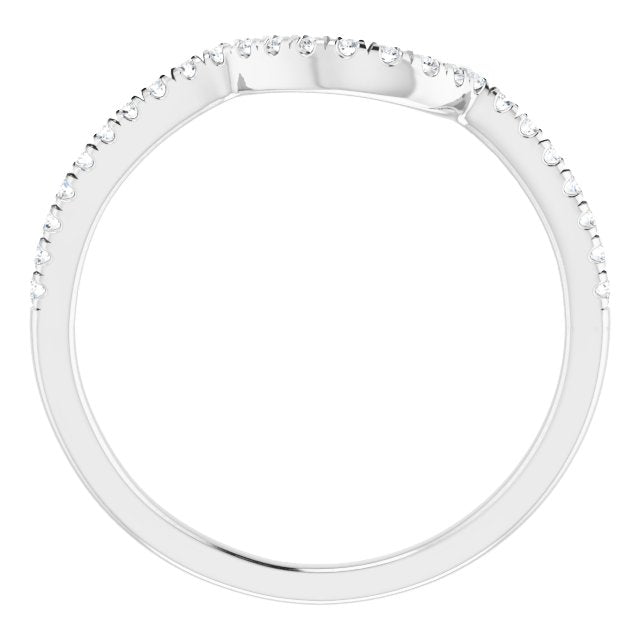 14K White Gold 1/6 CTW Natural Diamond Matching Band, 1.35 mm