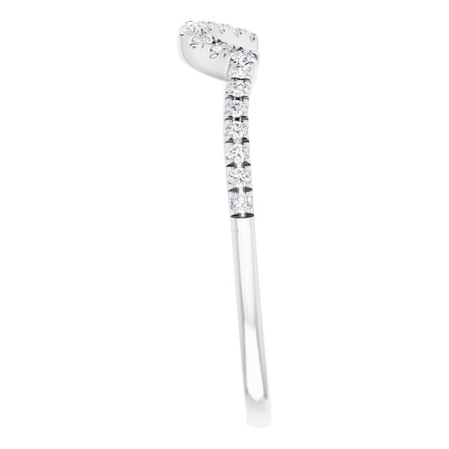 14K White Gold 1/6 CTW Natural Diamond Matching Band, 1.35 mm