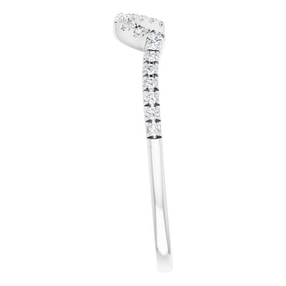 14K White Gold 1/6 CTW Natural Diamond Matching Band, 1.35 mm