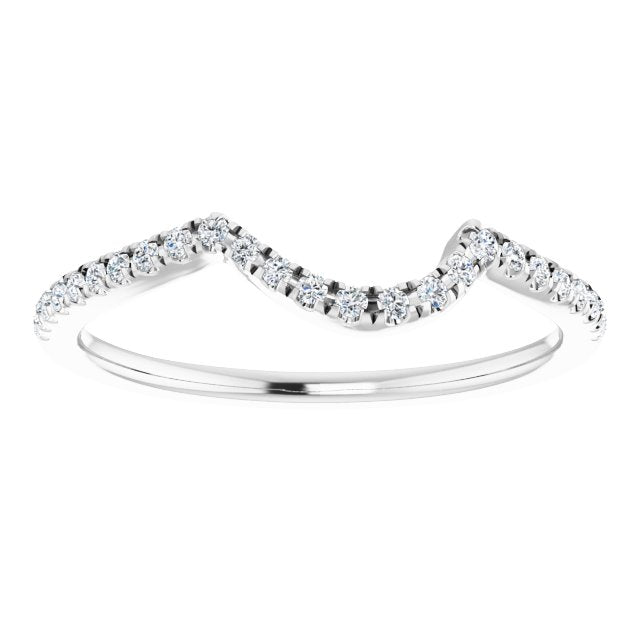 14K White Gold 1/6 CTW Natural Diamond Matching Band, 1.35 mm