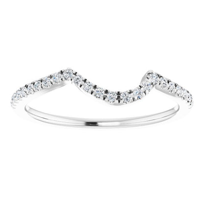 14K White Gold 1/6 CTW Natural Diamond Matching Band, 1.35 mm