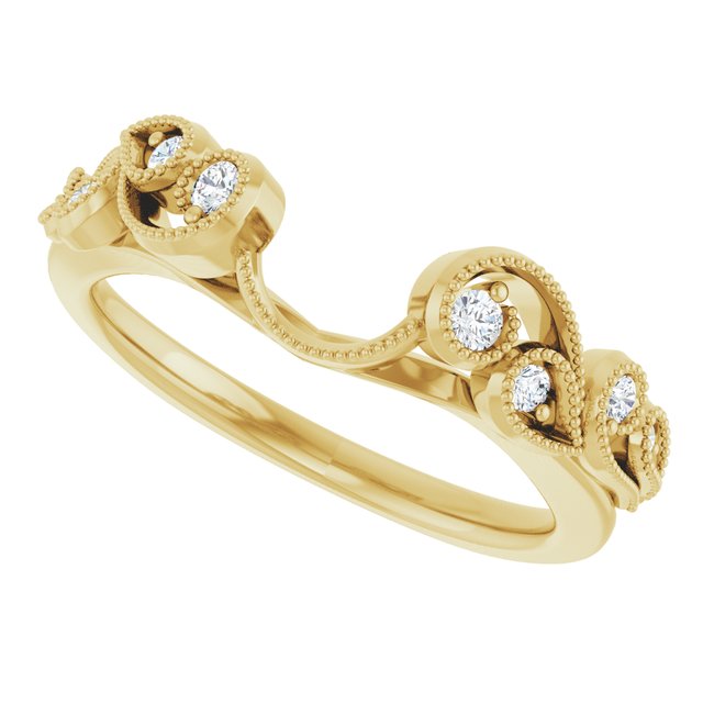 1/8 CTW Natural Diamond Wrap-Style Ring Enhancer